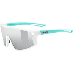 Uvex skyryse jr. Fietsbril kinderen - white-green/mirror silver