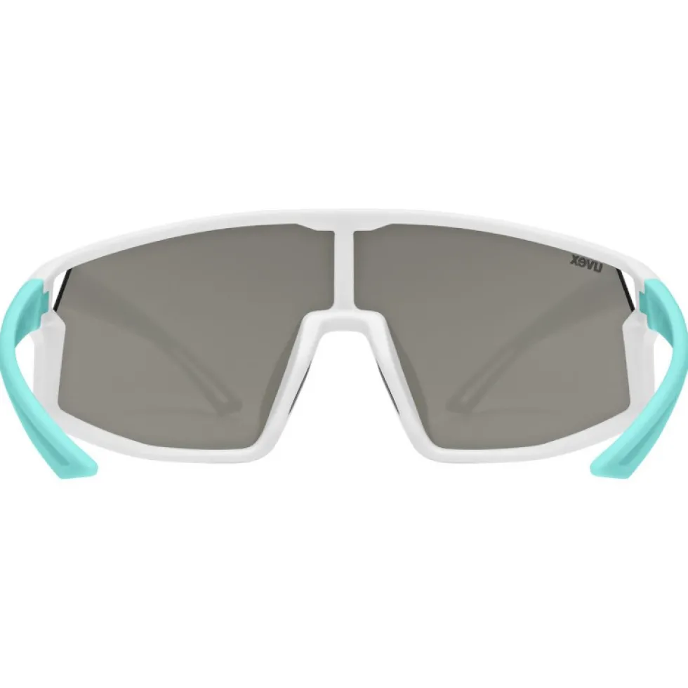 Uvex skyryse jr. Fietsbril kinderen - white-green/mirror silver