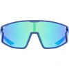 Brillen Kinderen < Uvex skyryse jr. Fietsbril kinderen - blue mattt/mirror green