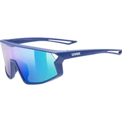 Brillen Kinderen < Uvex skyryse jr. Fietsbril kinderen - blue mattt/mirror green
