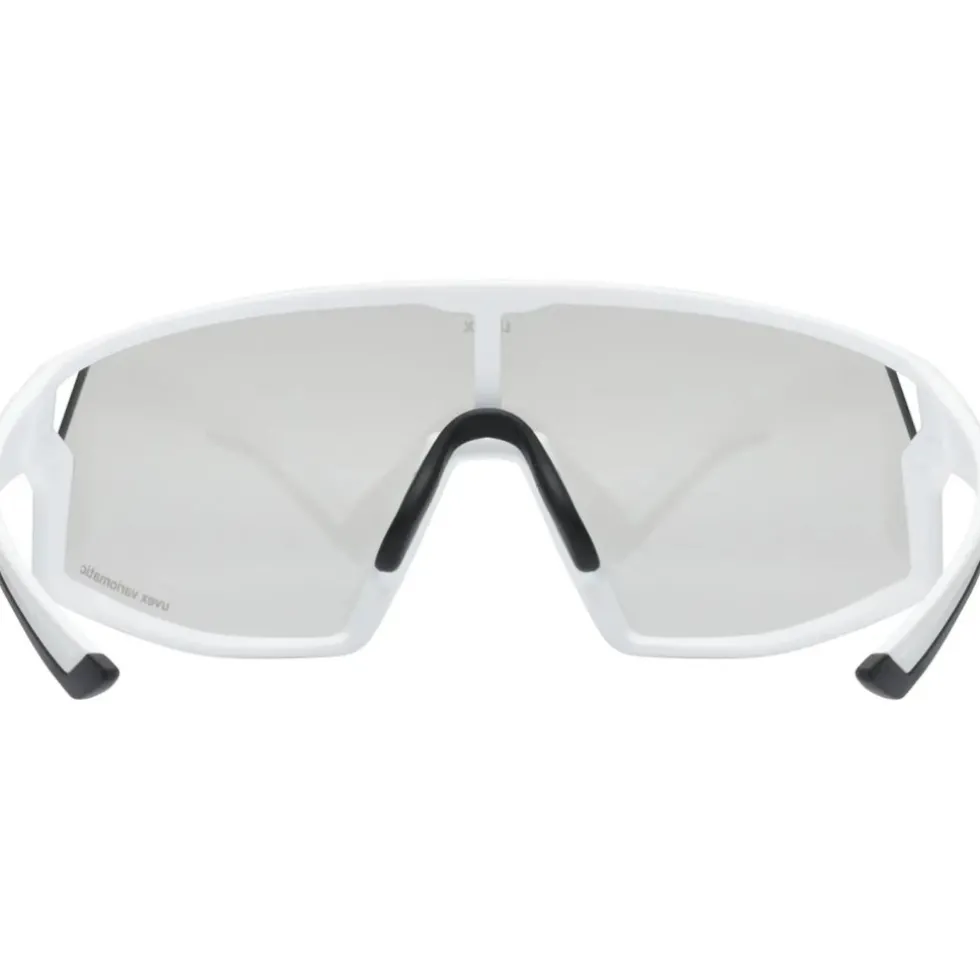 Uvex skyryse V Fietsbril - white matt/litemirror silver