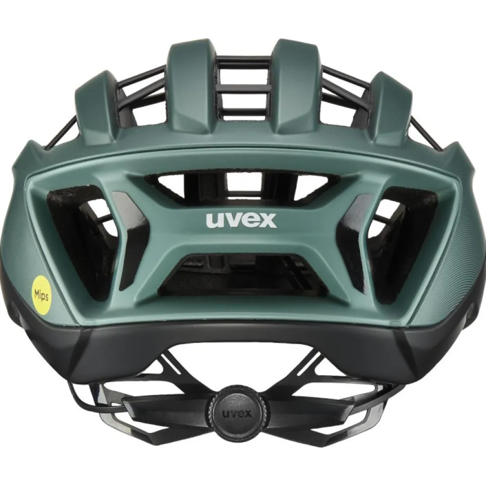 Uvex surge aero MIPS Fietshelm - zwart - saliegroen mat