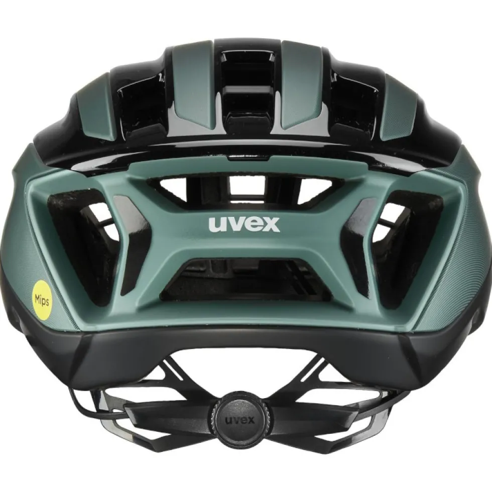 Uvex surge aero MIPS Fietshelm - zwart - saliegroen mat