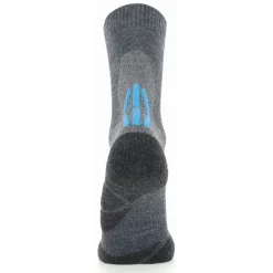 Sokken|Sokken < UYN Trekking 2In Merino Mid Cut Sokken Dames - Mid Grey/Turquoise