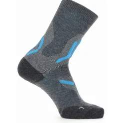 Sokken|Sokken < UYN Trekking 2In Merino Mid Cut Sokken Dames - Mid Grey/Turquoise