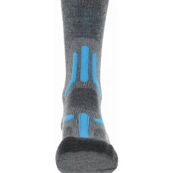 Sokken|Sokken < UYN Trekking 2In Merino Mid Cut Sokken Dames - Mid Grey/Turquoise