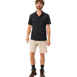 Vaude Essential Poloshirt Heren - zwart