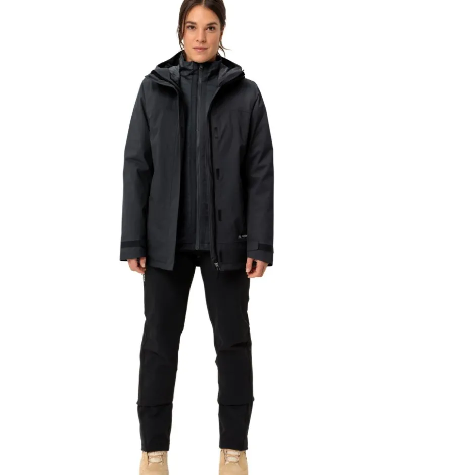 Jacks < Vaude Neyland 3in1 Jas Dames - zwart