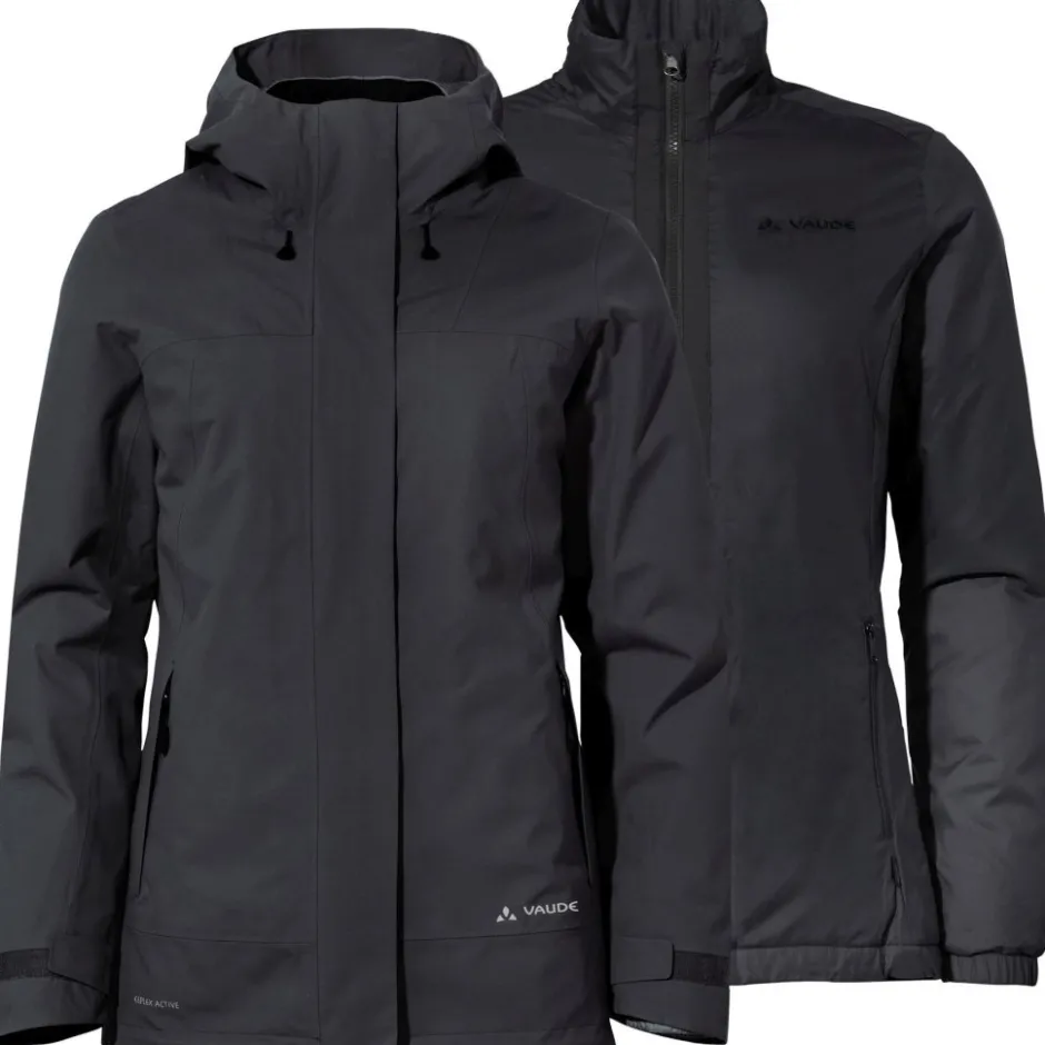 Jacks < Vaude Neyland 3in1 Jas Dames - zwart