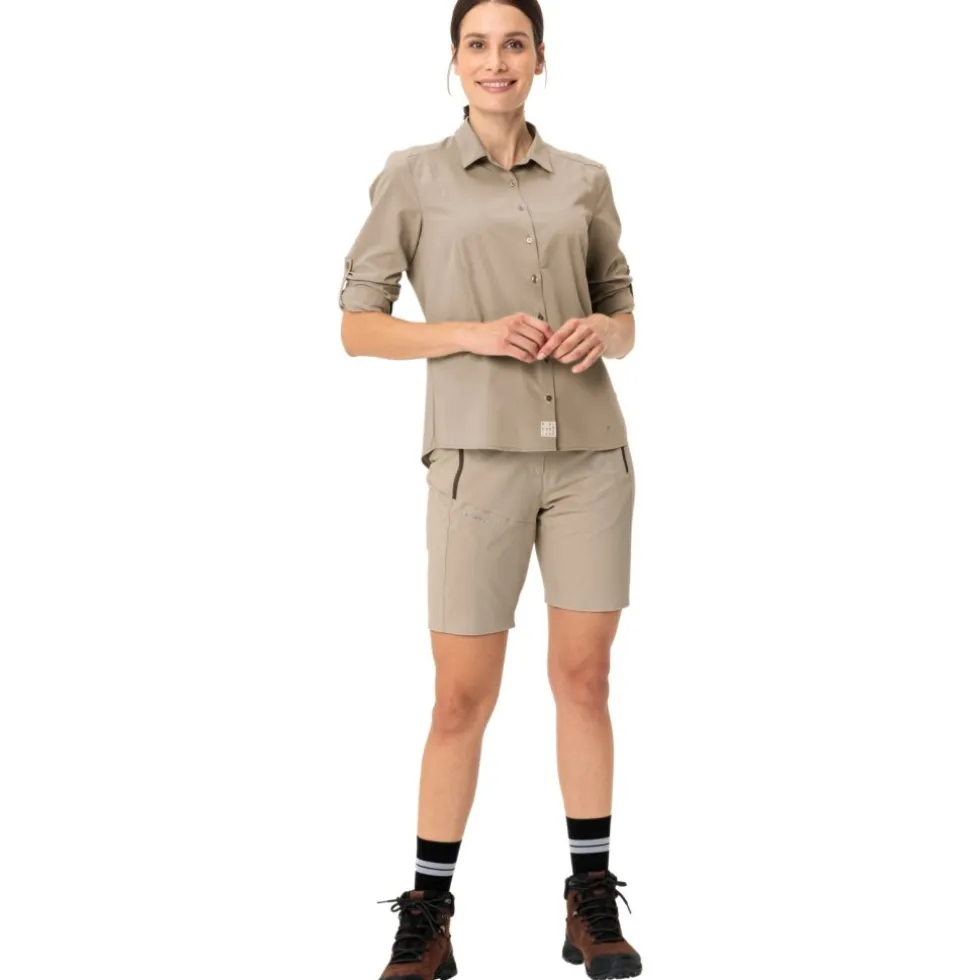 Vaude Rosemoor IV Shirt met Lange Mouwen Dames - linen