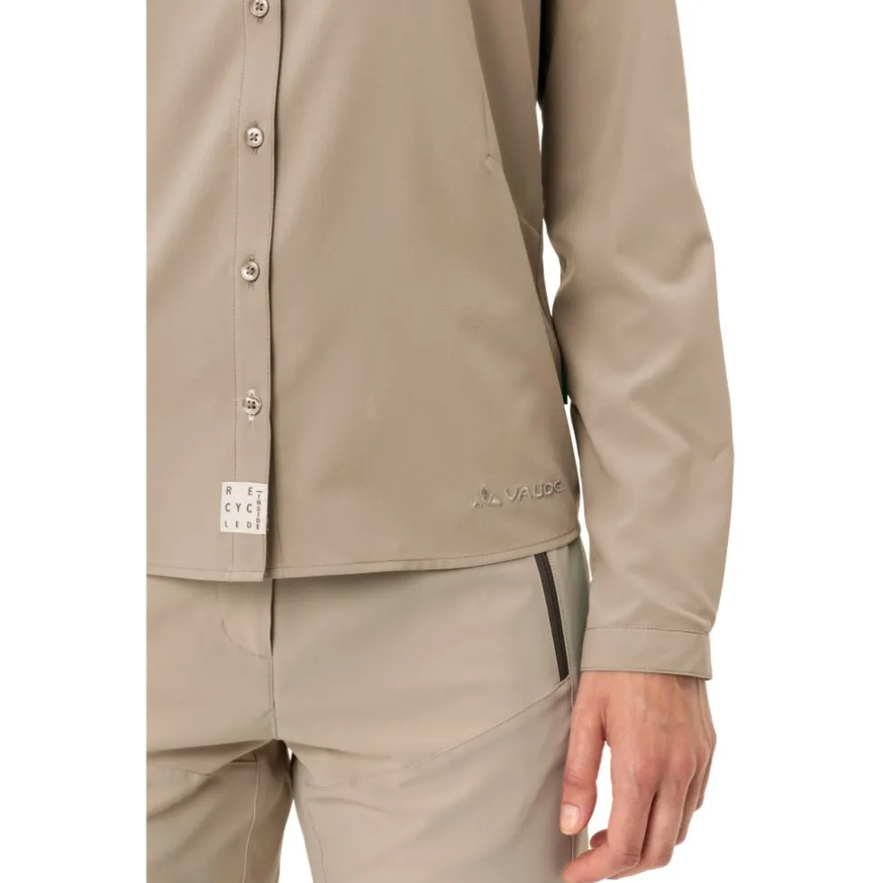 Vaude Rosemoor IV Shirt met Lange Mouwen Dames - linen