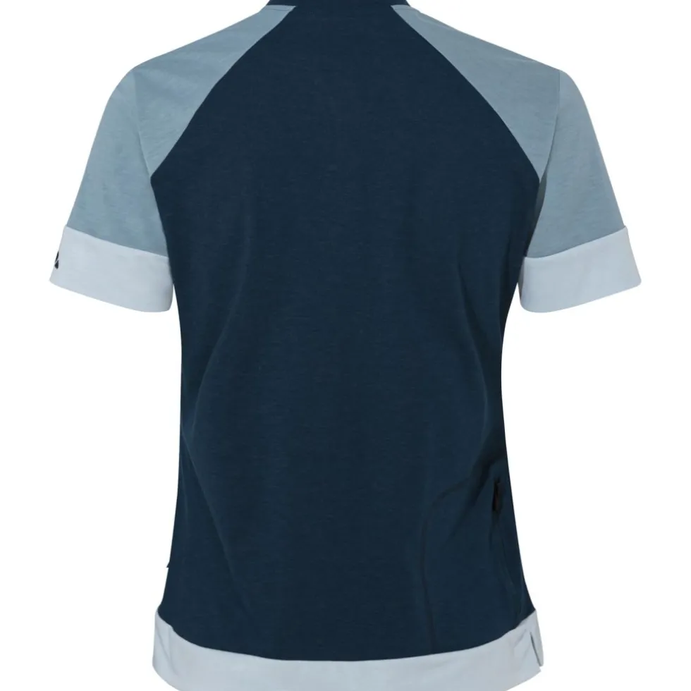 Vaude Altissimo Q-Zip Shirt met Korte Mouwen Dames - dark sea/nordic blue