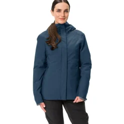 Winterjassen < Vaude Cyclist Warm Regenjas Dames - dark sea