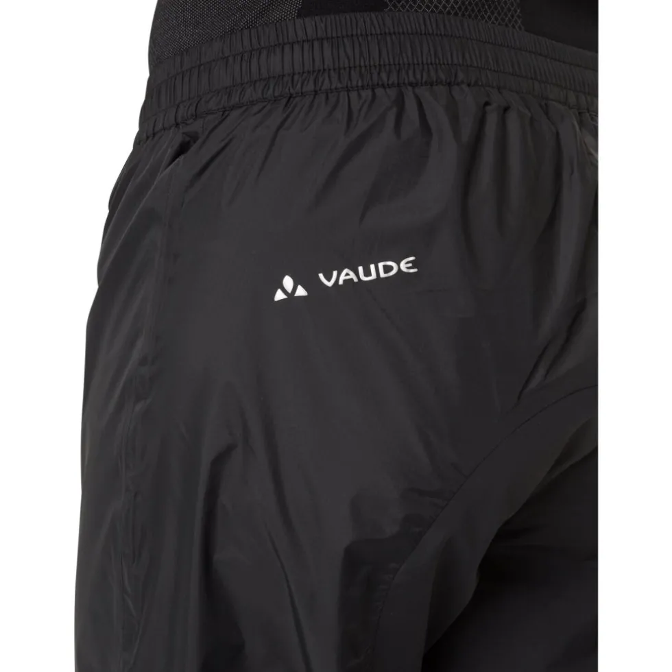 Vaude Drop II Regenbroek Heren - Kort - zwart/zwart