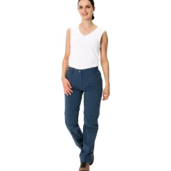 Vaude Farley II Stretch Zip-Off Broek Dames - Regular - dark sea