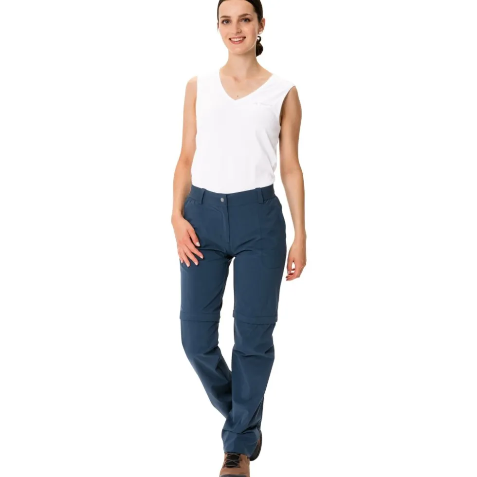 Vaude Farley II Stretch Zip-Off Broek Dames - Regular - dark sea