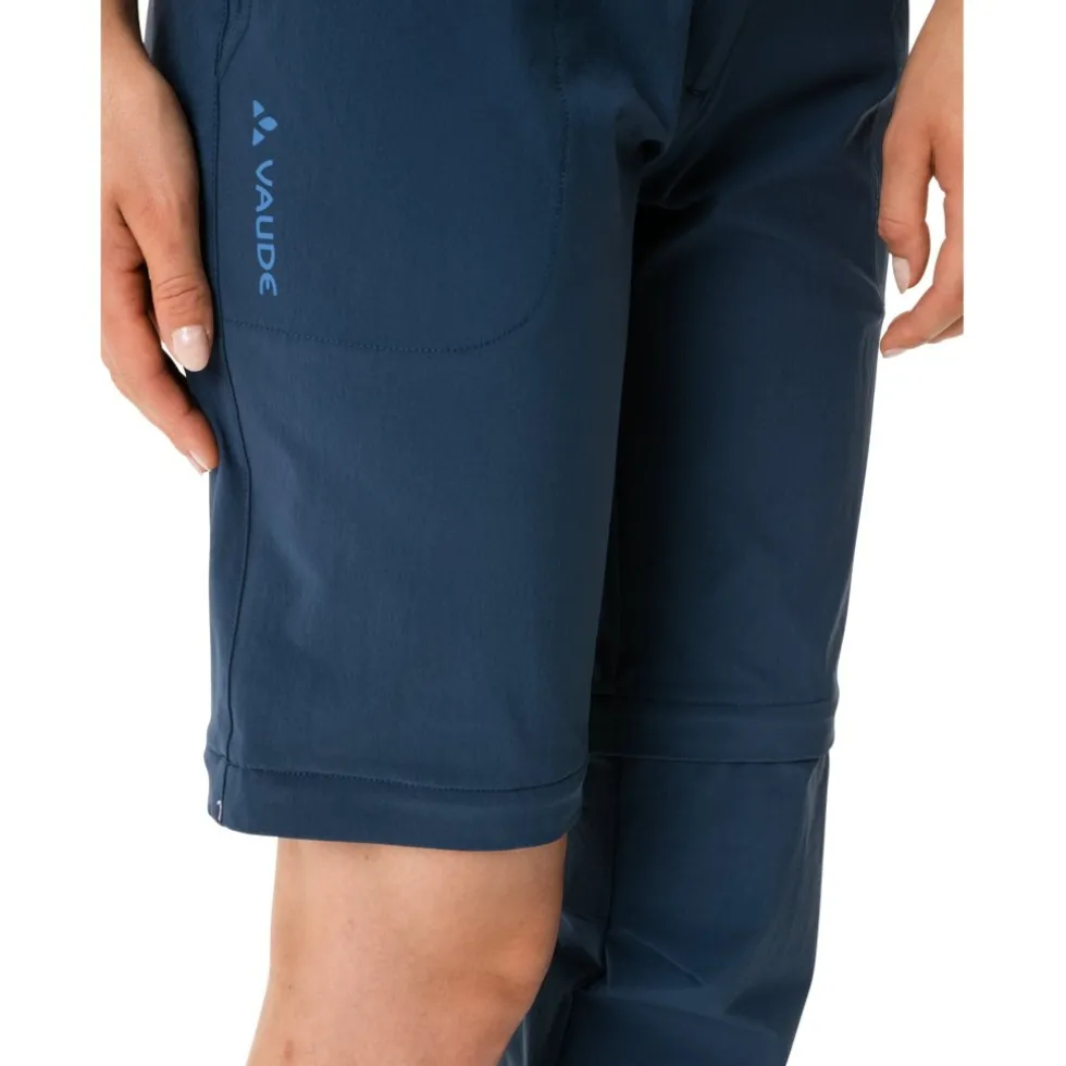 Vaude Farley II Stretch Zip-Off Broek Dames - Regular - dark sea
