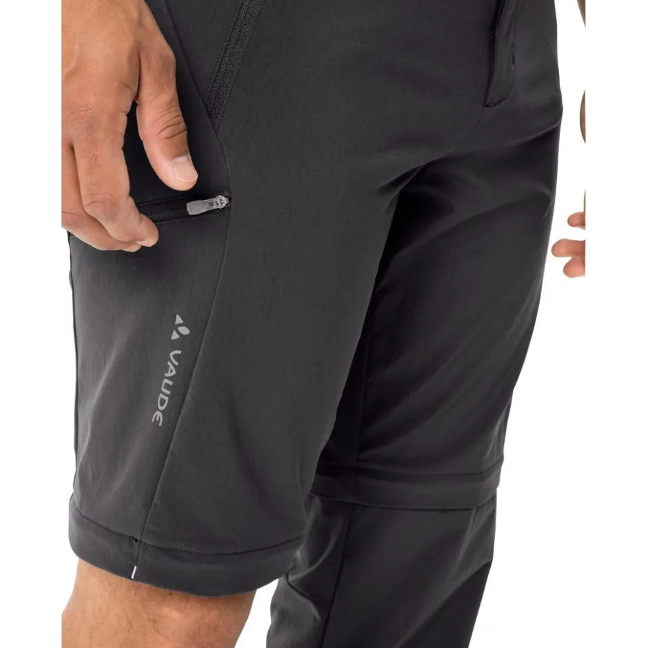 Broeken & Rokken < Vaude Farley II Stretch Zip-Off Broek Heren - Regular- zwart