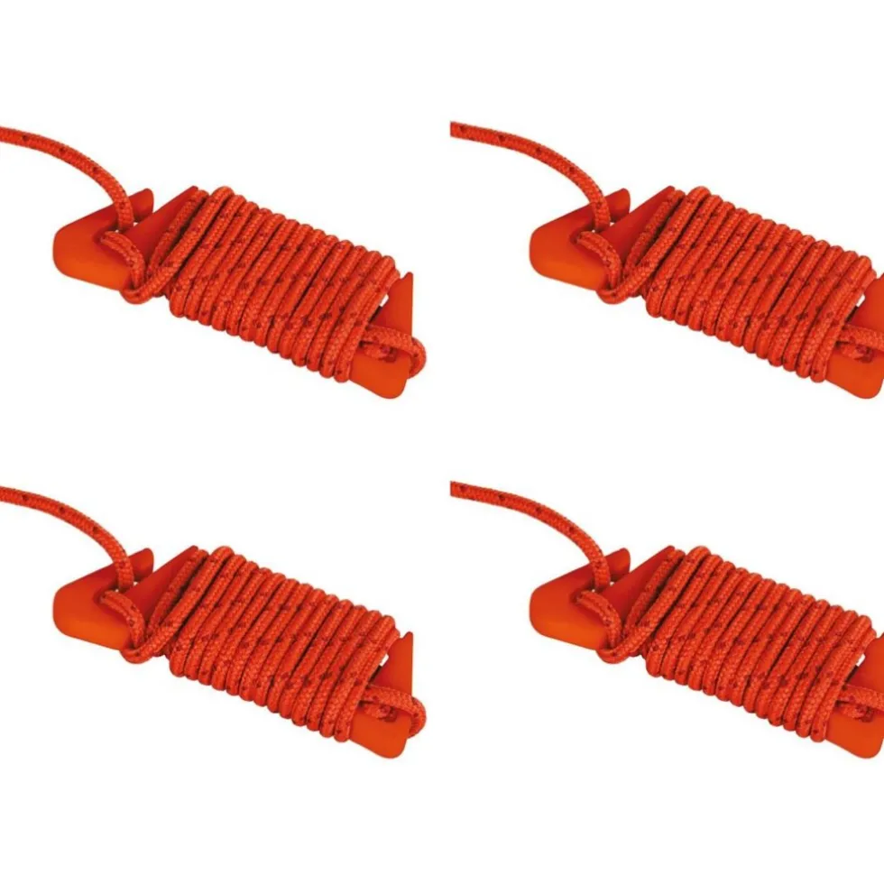 Vaude Guyline Set Campo & Family - Scheerlijn - 4 Stück - d'red/orange