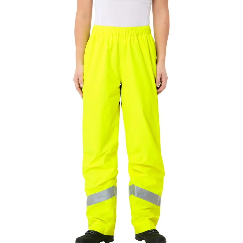 Vaude Luminum Regenbroek Dames - neongeel