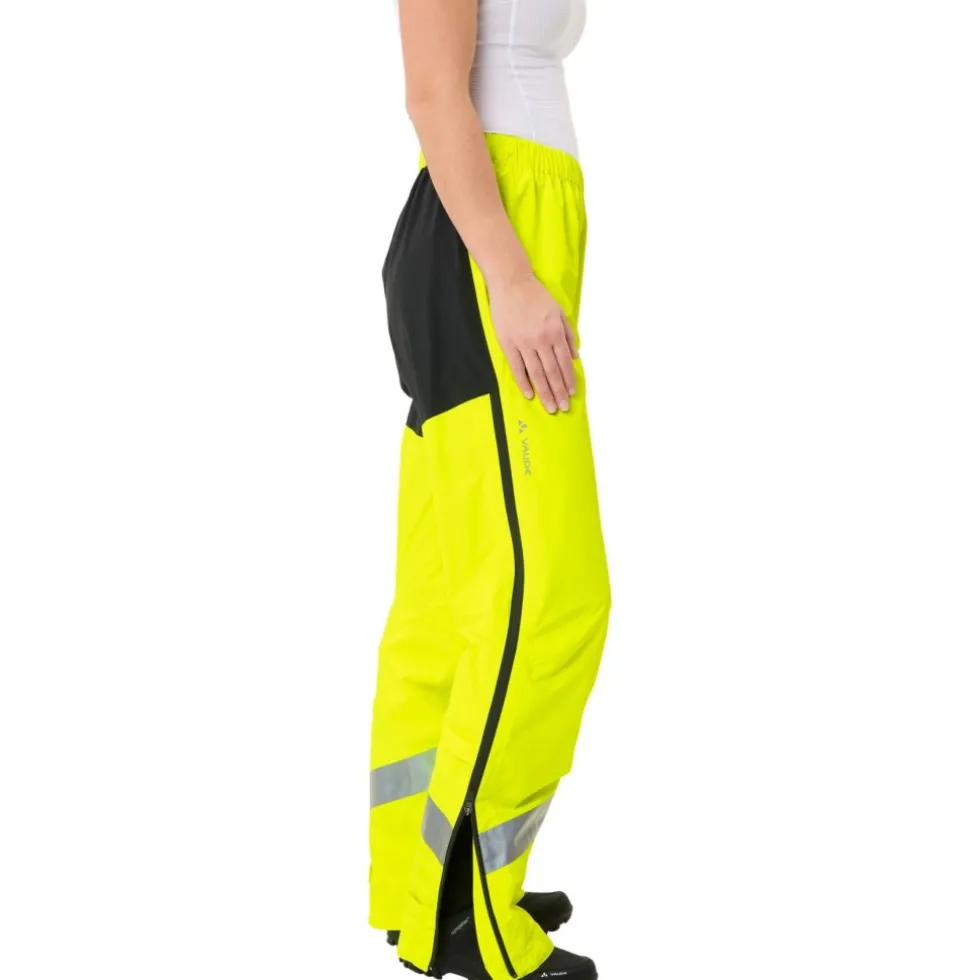 Vaude Luminum Regenbroek Dames - neongeel