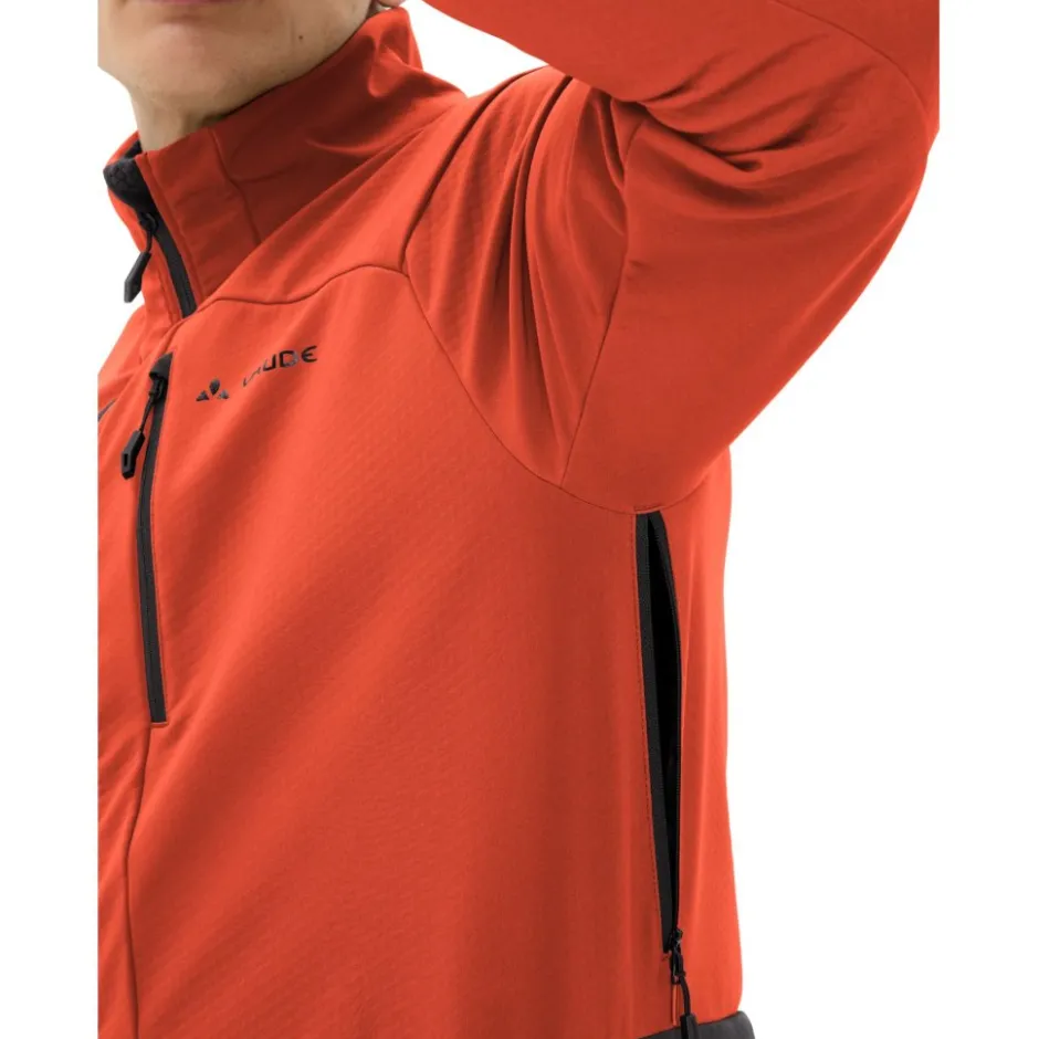 Mtb-Jacks < Vaude Qisa Pro Softshell-Jas Heren - glowing red