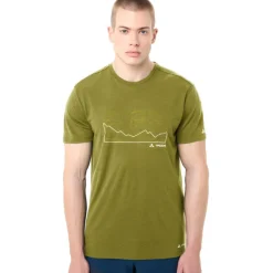 Vaude Tekoa Wool T-Shirt Heren - dark leaf
