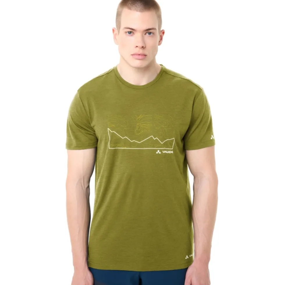 Vaude Tekoa Wool T-Shirt Heren - dark leaf