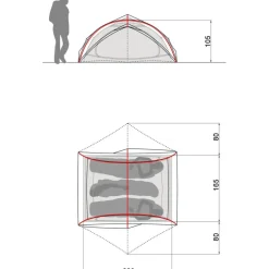 Vaude Ultralight Space 3P Tent - wild lime