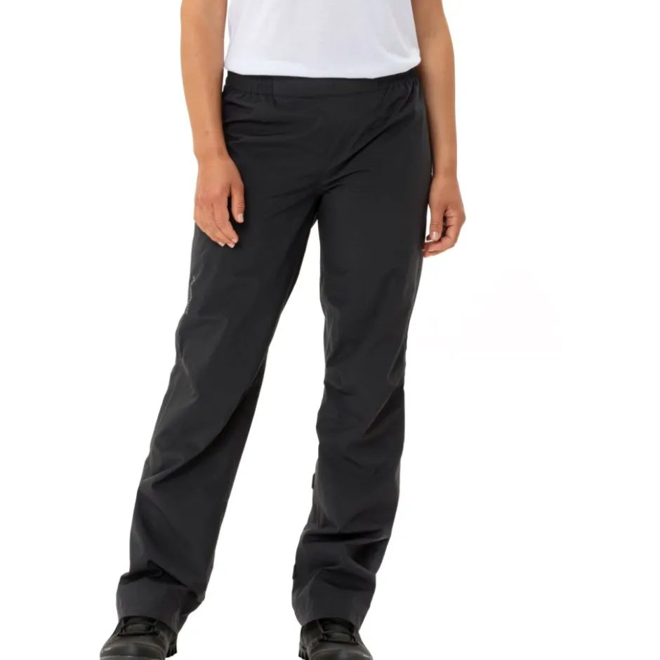 Regenbroeken < Vaude Yaras IV Regenbroek Dames - Lang - zwart
