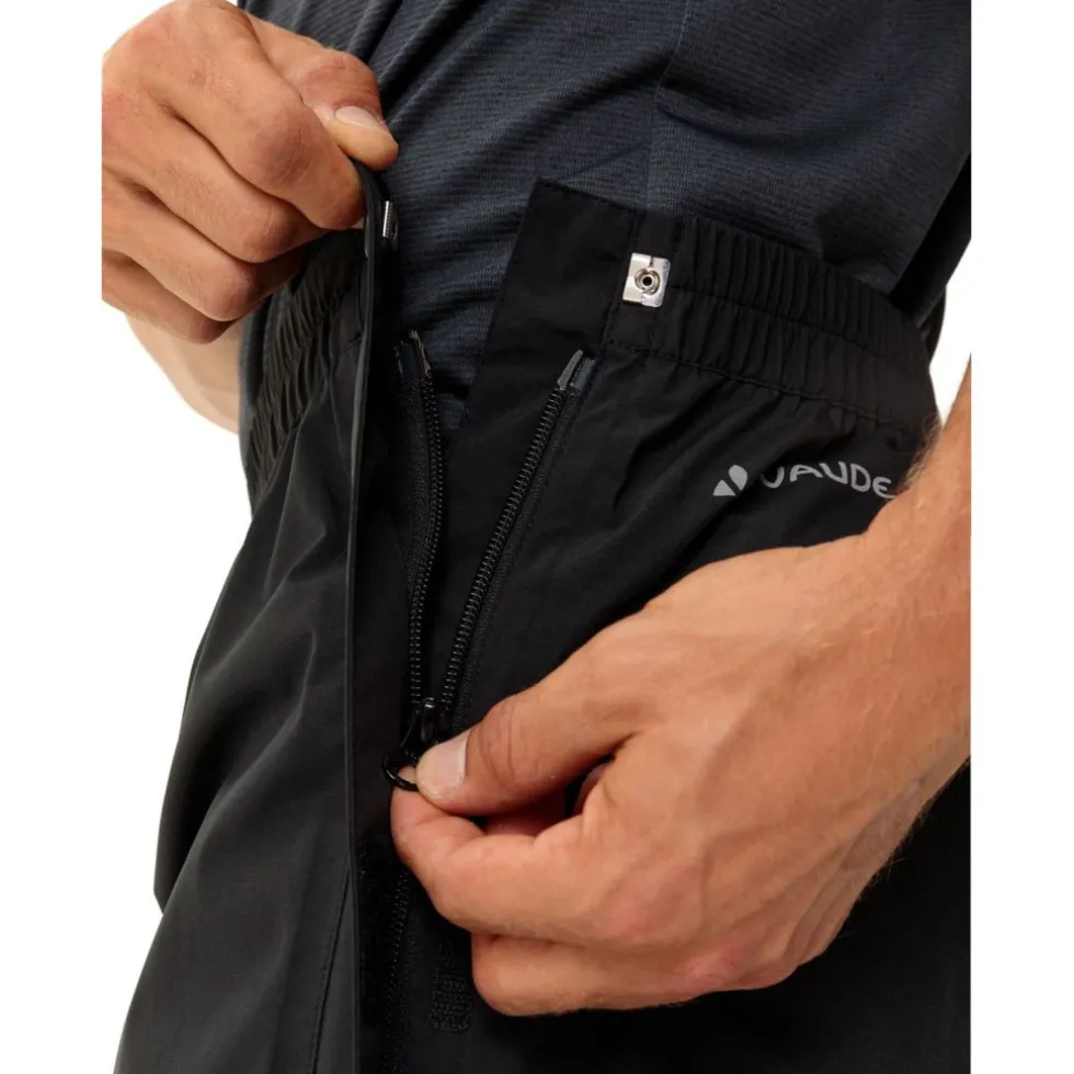 Vaude Yaras Zip IV Regenbroek Heren - zwart