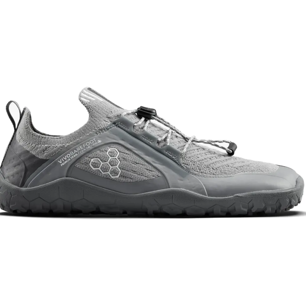 Vivobarefoot Primus Trail Knit Firm Ground Barefoot Schoenen Heren - Ultimate Gray