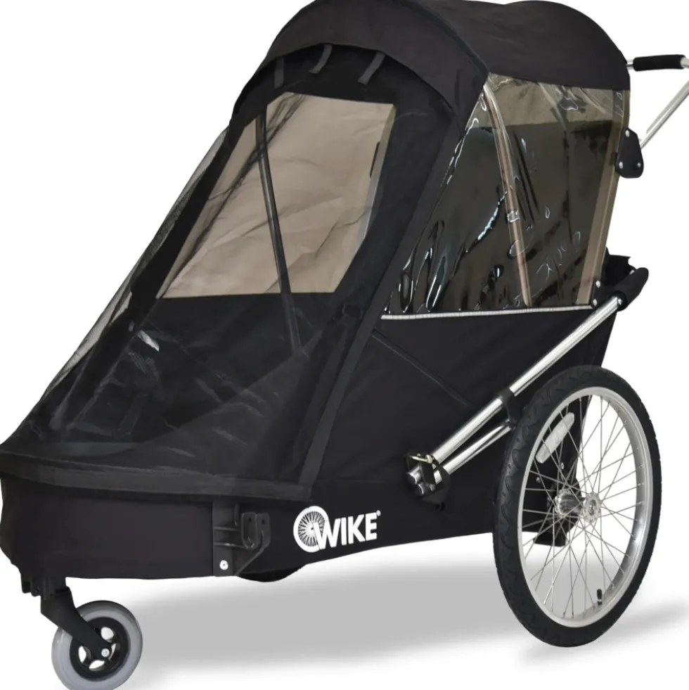 Wike Special Needs Fietskar - Inclusief Kinderwagen en Joggingset - zwart