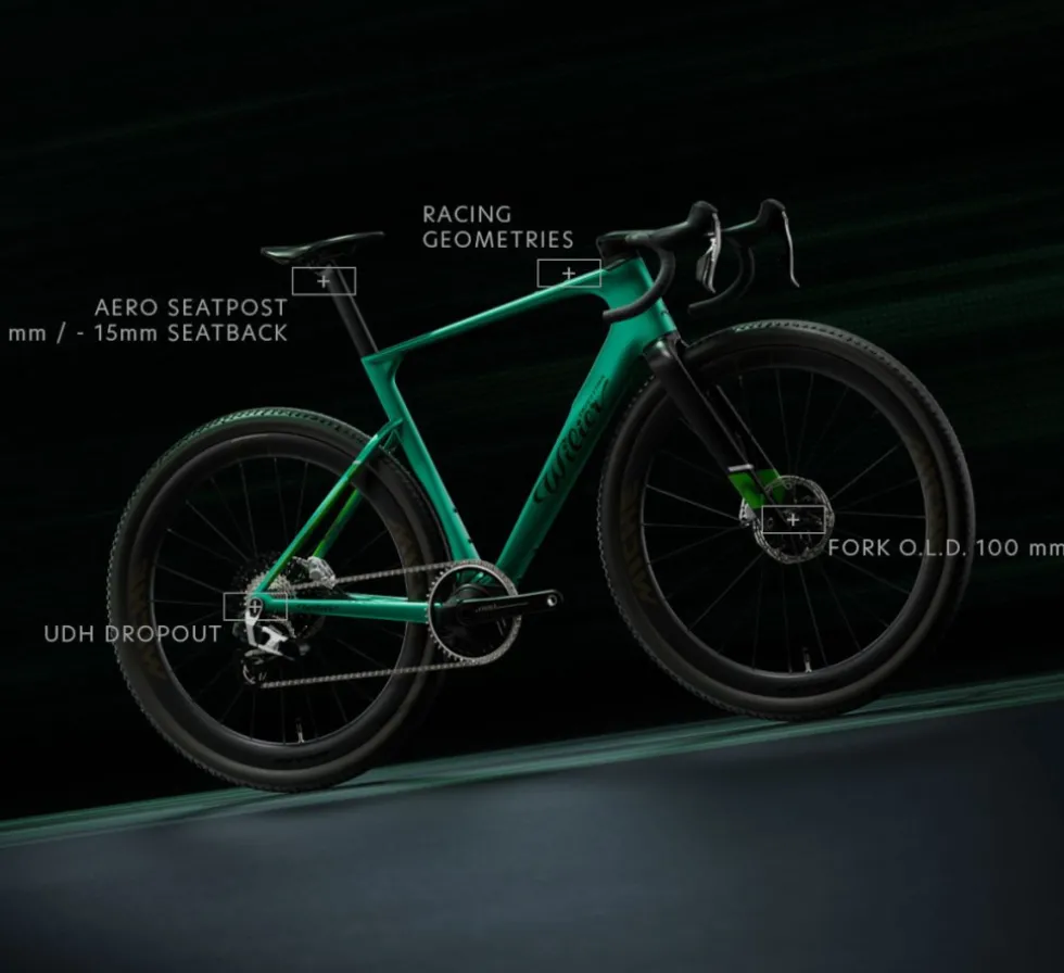 Wilier RAVE SLR ID2 - Force AXS - Carbon Gravel Bike - 2026 - pixel green matt