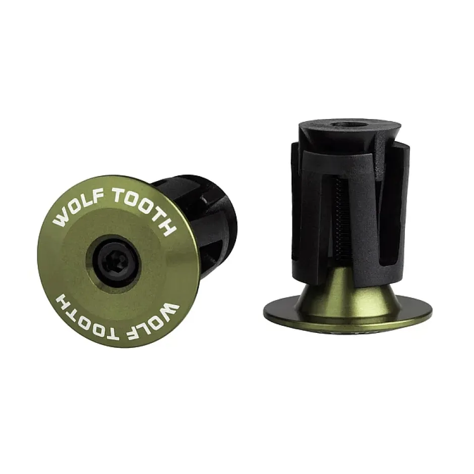 Stuurdoppen < Wolf Tooth Aluminium Stuurdoppen - olive