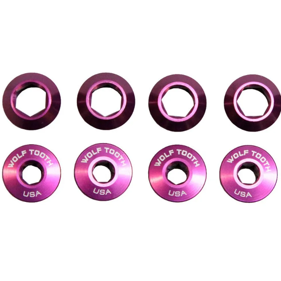 Wolf Tooth Aluminum Chainring Bolts - 6mm - 1-speed (4 pieces)
