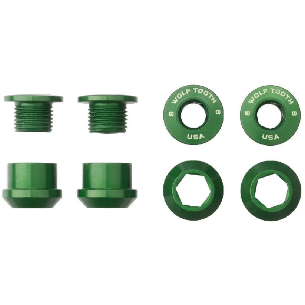 Wolf Tooth Aluminum Chainring Bolts - 6mm - 1-speed (4 pieces)