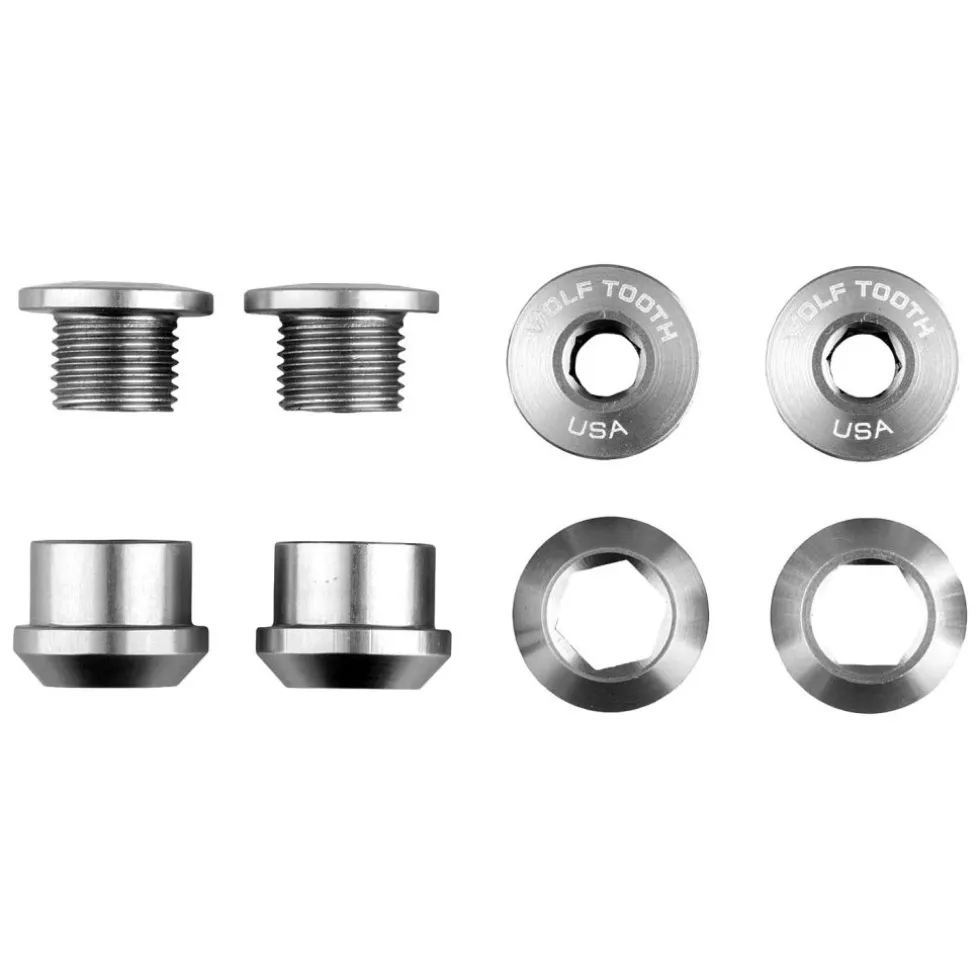 Wolf Tooth Aluminum Chainring Bolts - 6mm - 1-speed (4 pieces)