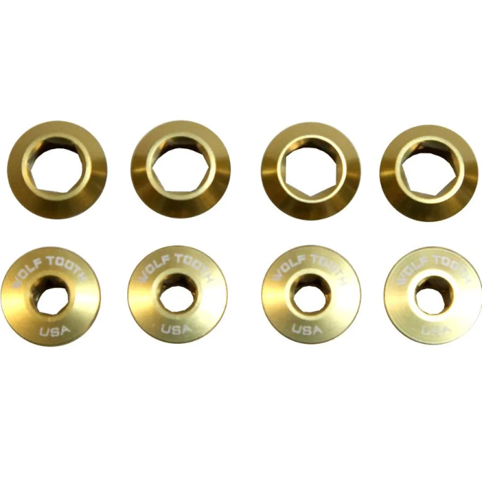 Wolf Tooth Aluminum Chainring Bolts - 6mm - 1-speed (4 pieces)