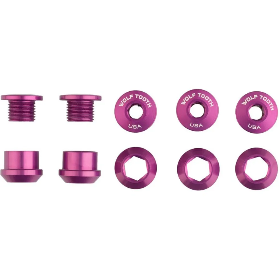 Wolf Tooth Aluminum Chainring Bolts - 6mm - 1-speed (5 pieces)