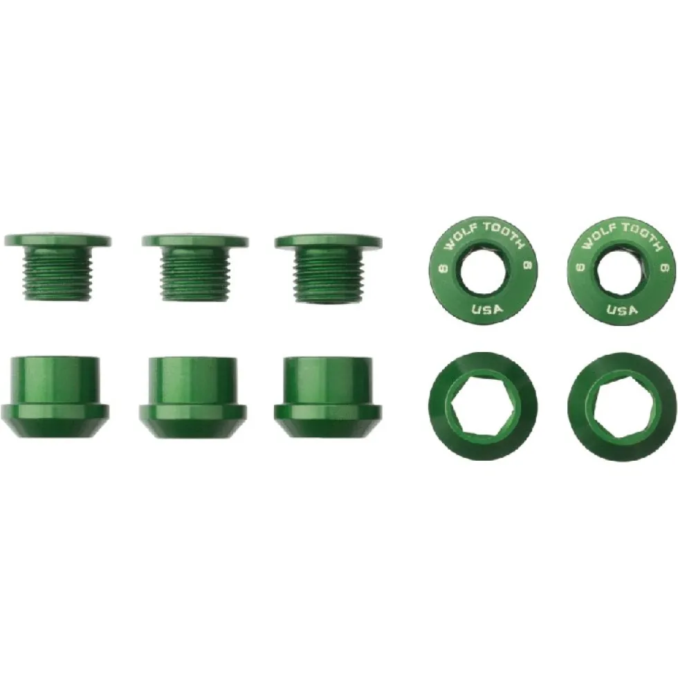 Wolf Tooth Aluminum Chainring Bolts - 6mm - 1-speed (5 pieces)