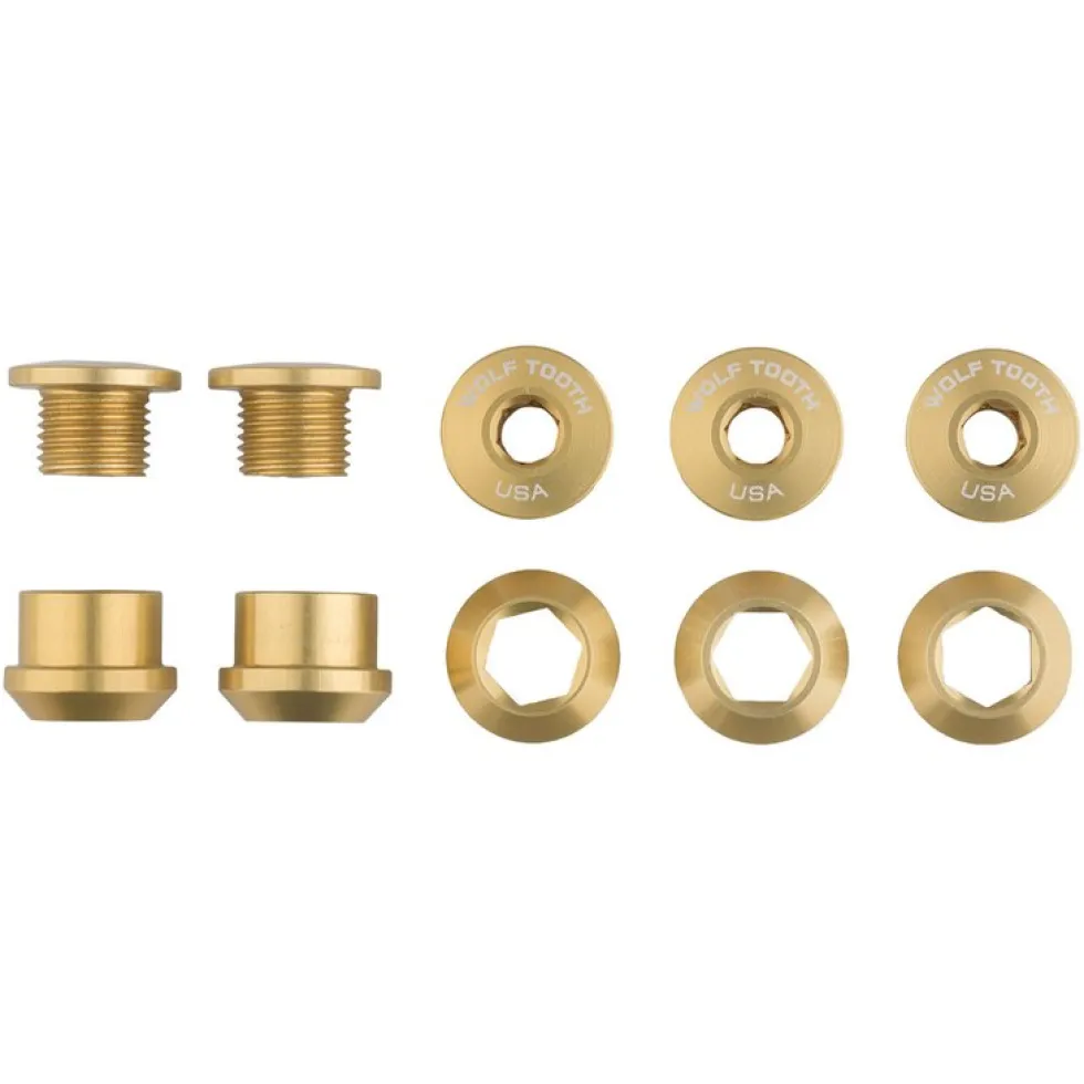Wolf Tooth Aluminum Chainring Bolts - 6mm - 1-speed (5 pieces)