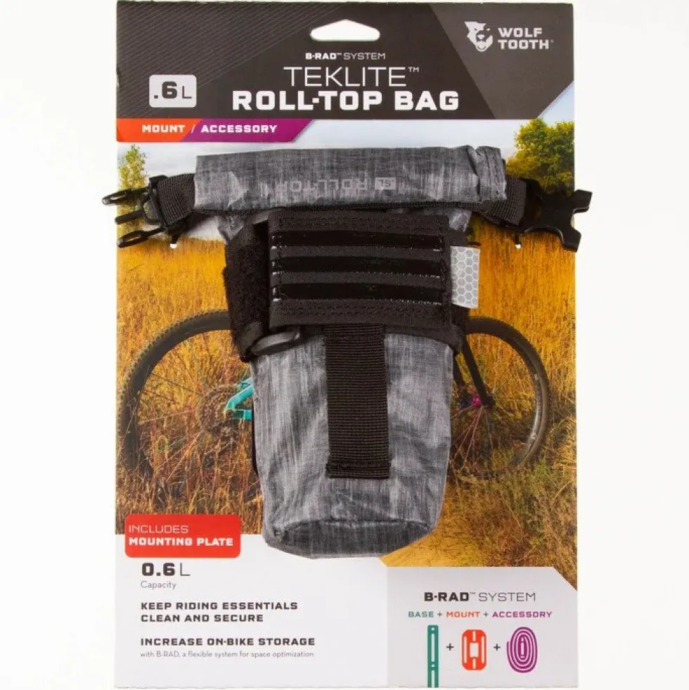 Wolf Tooth B-RAD TekLite Roll-Top Bag with Strap and Adapter Plate - 0.6L