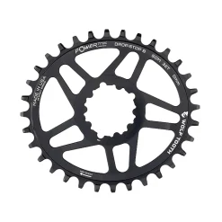 Kettingbladen < Wolf Tooth PowerTrac Elliptical Direct Mount Kettingblad voor SRAM BB | Oval | Drop Stop B | 0mm Offset - zwart
