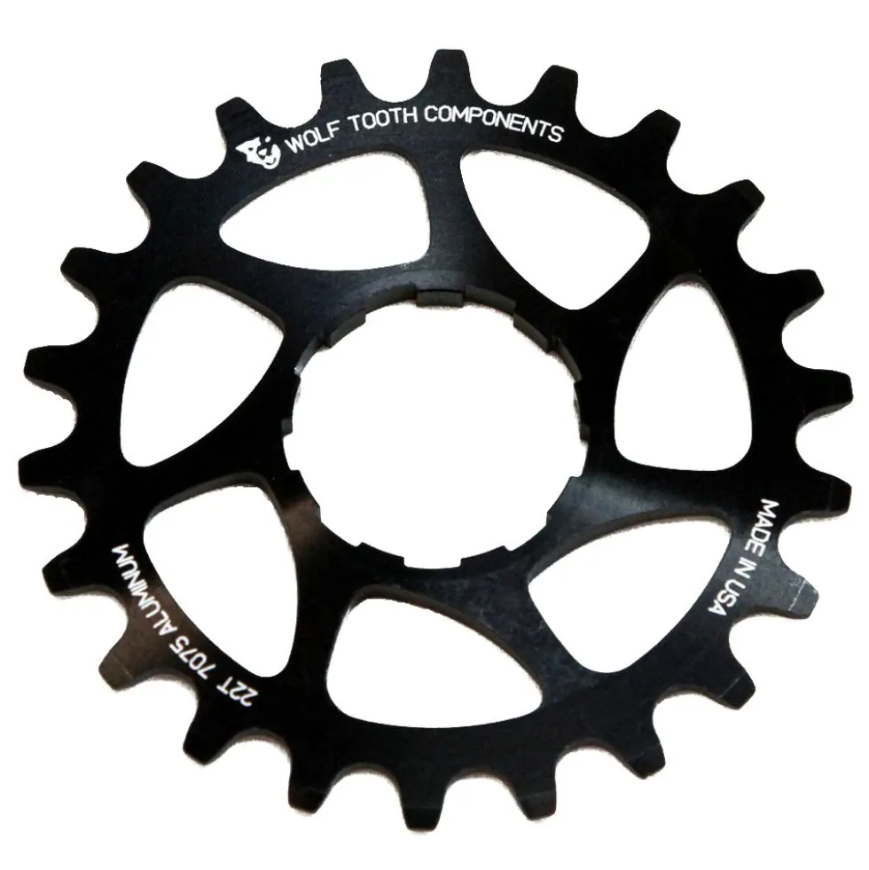 Wolf Tooth Single Speed Cog CNC Aluminium - black