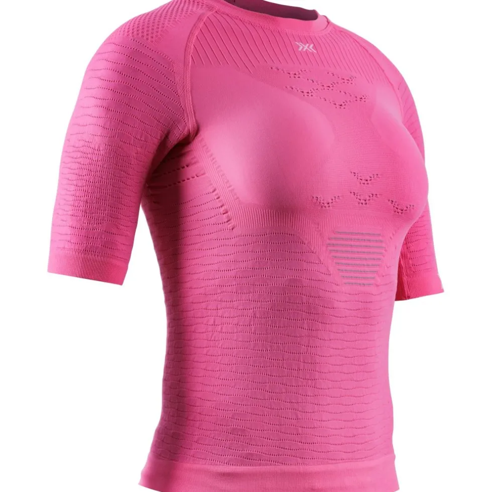 X-Bionic Effektor Hardloopshirt Dames - neo pink/x white