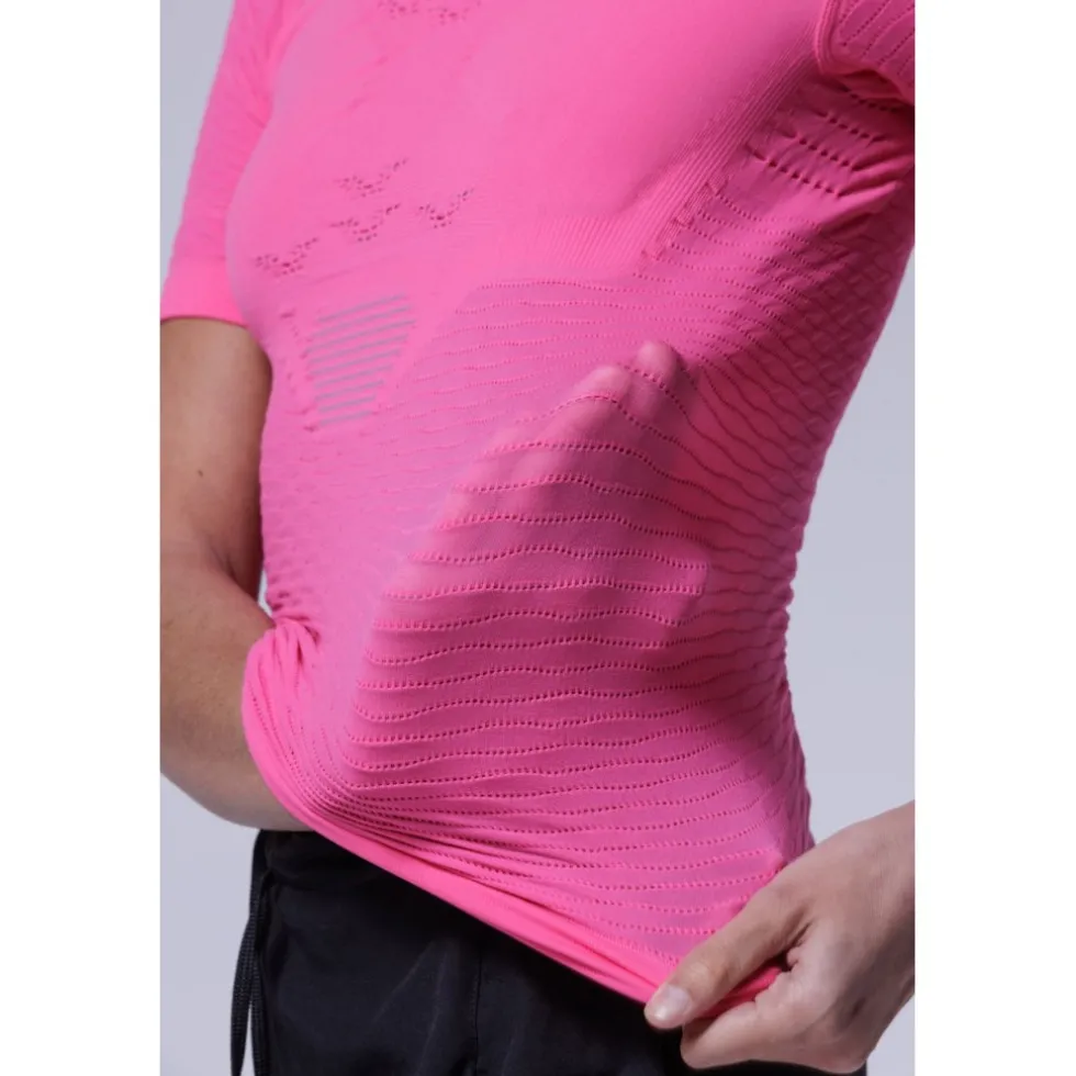 X-Bionic Effektor Hardloopshirt Dames - neo pink/x white