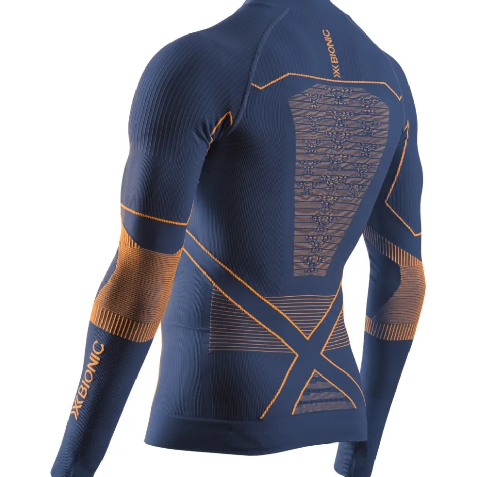 Ondergoed < X-Bionic Energy Accuuator ight 1/2-Zip Hed et ange ouwen Heren - arine/orange
