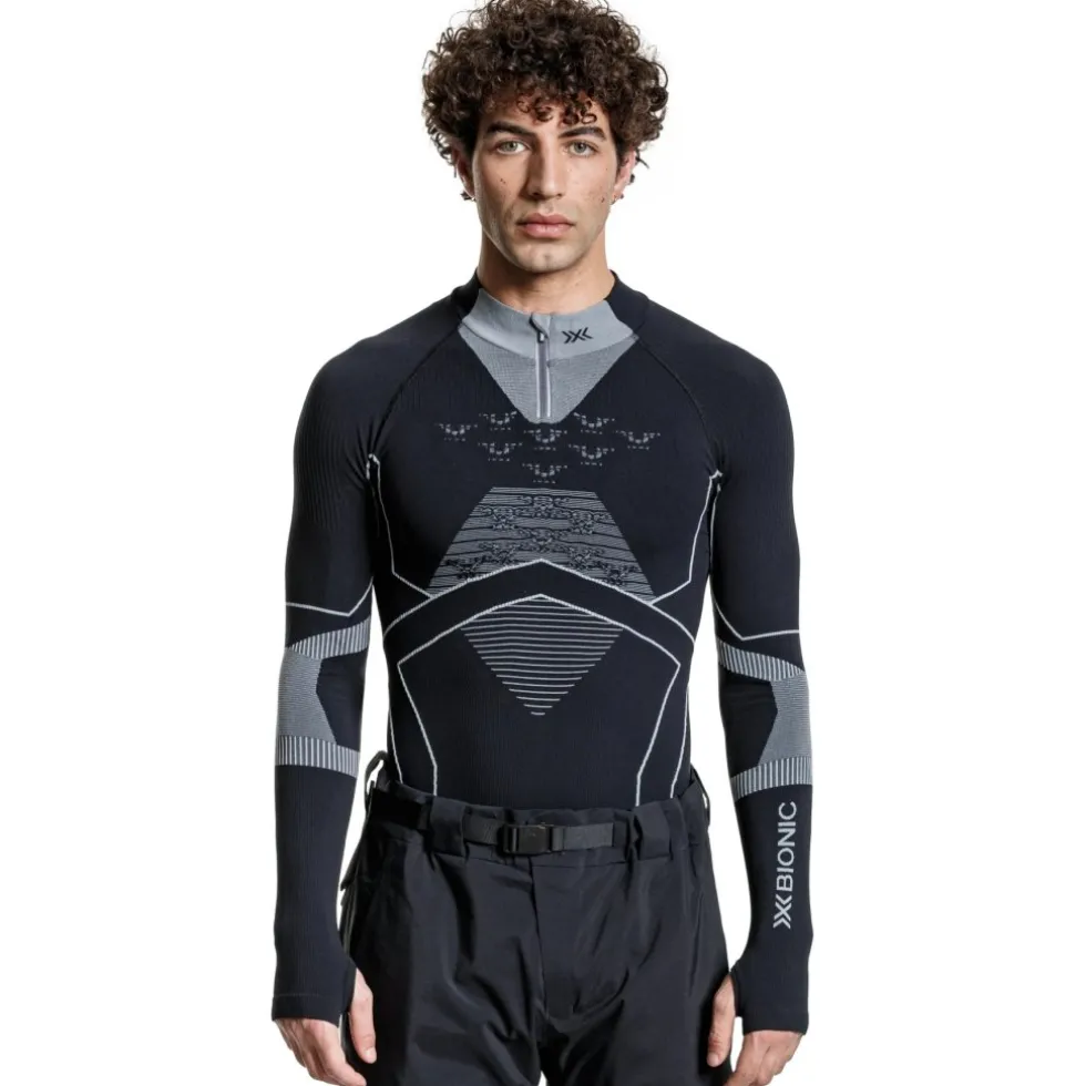 X-Bionic Energy Accumulator Light 1/2-Zip Hemd met Lange Mouwen Heren - x black/light grey