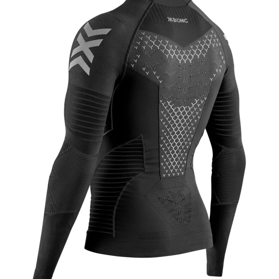X-Bionic Twyce Race Shirt met lange mouwen Heren - black/charcoal